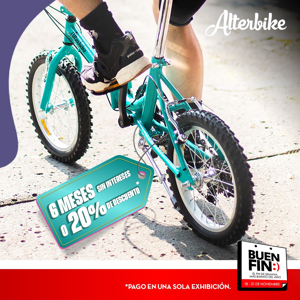 ¡Aprovecha este #BuenFin y llévate tu bicicleta Alterbike!